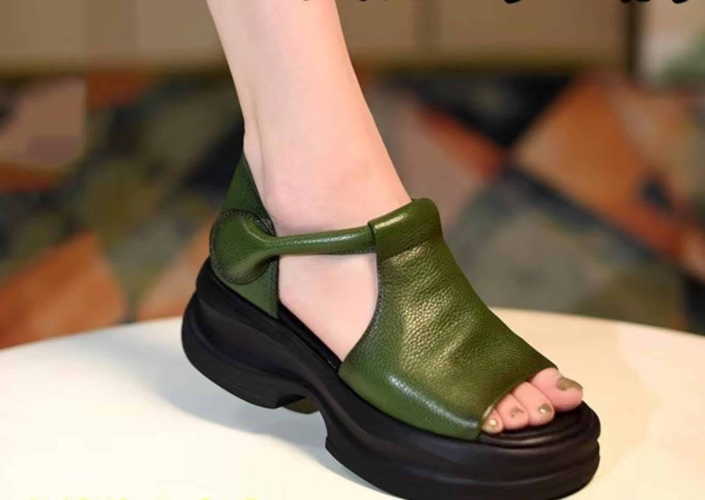 Amazon.co.jp: オープントゥウェッジソールサンダル 神戸靴